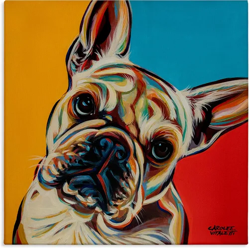 Vista 13 de Stupell Industries Lienzo de retrato abstracto de perro por Irena Orlov Stupell Industries 17 x 17 Inches, Easy to Hang and Sturdy, Made in USA
