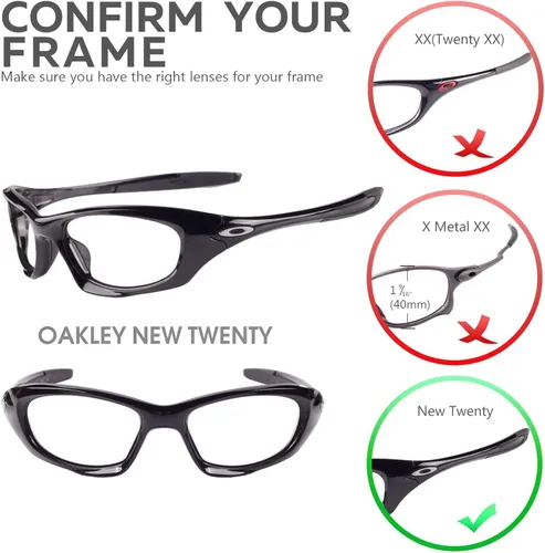 Vista 5 de Walleva - Lentes de repuesto para gafas de sol Oakley New Twenty (2012 y después), 8 opciones disponibles