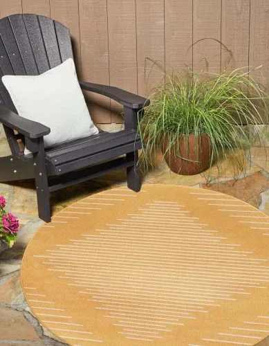 Vista 28 de Unique Loom Outdoor Modern Collection - Alfombra rectangular de 2 x 3 pies 1 pulgada, color azul y marfil