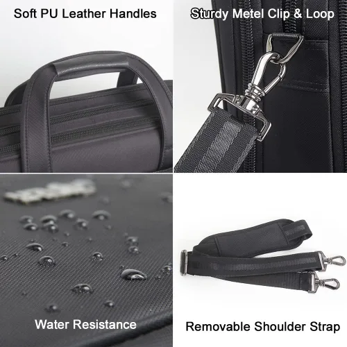 Vista 9 de Maletines grandes para hombres bolsa de lona para computadora portátil bolsa de trabajo bolsas de trabajo bolsa de negocios para hombre de oficina