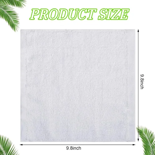 Vista 2 de Oudain 100 paños de limpieza blancos reutilizables a granel, trapos de limpieza de algodón, paños de cocina absorbentes, trapos de cocina pequeños