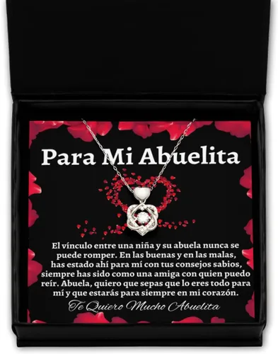 Vista 9 de Para mi abuelita cadena para el amor de mi vida, regalo de abuela, collar personalizado