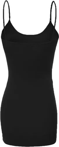 Vista 3 de Emmalise Camisola larga casual básica para mujer, con tirantes ajustables, top en capas