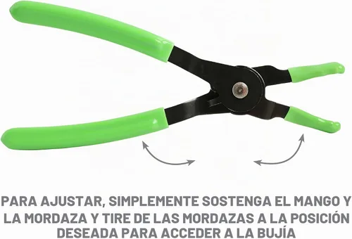 Vista 2 de OEMTOOLS 25559 Pinzas ajustables para arranque de bujía, cinco posiciones para fácil acceso a los arranques de bujía difíciles de alcanzar, remoción