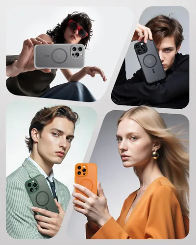 Vista 614 de TOCOL Funda para iPhone 11, compatible con Magsafe, protección completa de cámara, imanes integrados, protección contra caídas, funda translúcida