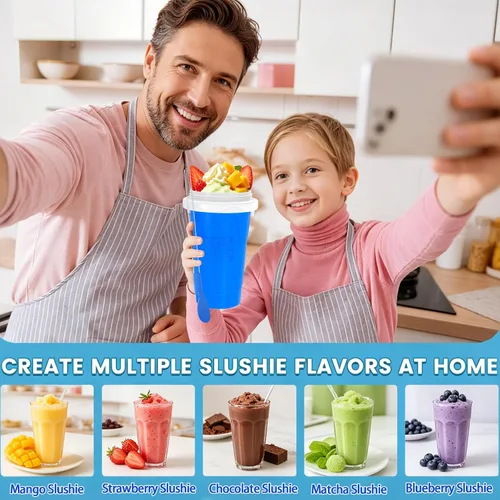 Vista 9 de Vasos para hacer granizados de 16.9 fl oz, 3 unidades, con tapa y pajita