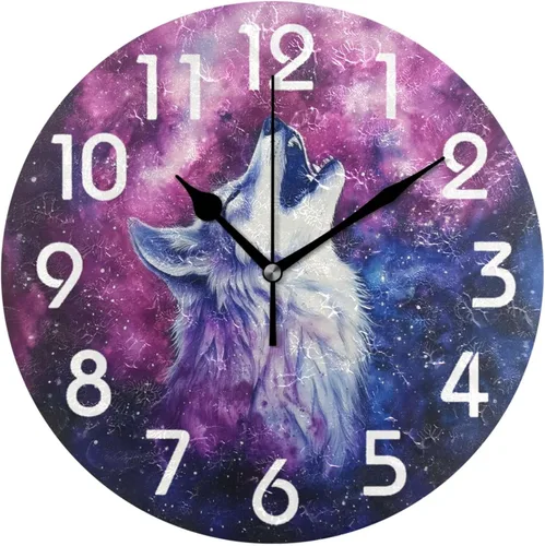 Vista 25 de Spring Hummingbird - Reloj de pared redondo con estampado de flores, 9.5 pulgadas, funciona con pilas, reloj de escritorio analógico silencioso