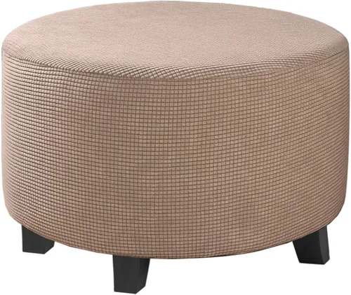 Vista 55 de H.VERSAILTEX Funda Deslizable para Otomana Rectangular Ajuste de Longitud 29"-34" Reposapiés Fundas Deslizables para Sofá Funda para Taburete