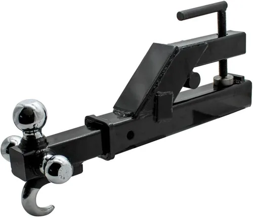 Vista 5 de Extreme Max 5001.1376 Adaptador receptor de cubo de tractor con abrazadera con enganche de tres bolas y gancho de remolque