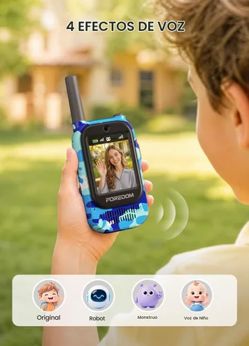 Vista 3 de FOREDOM Walkie Talkies recargables para niños Walkie Talkies de largo alcance para niños y niñas de 3 a 12 años de edad, juguetes de cumpleaños