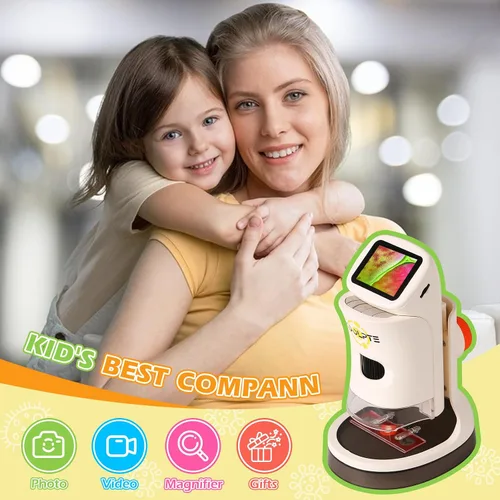 Vista 7 de Microscopio digital del PDA para los niños, 1000X, pantalla LCD de 2,1" HD Blanco cálido