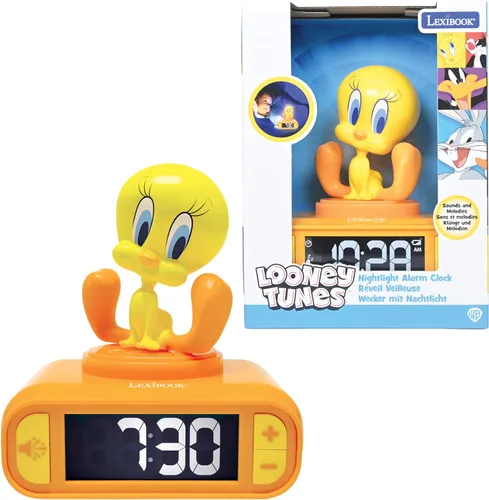 Vista 28 de LEXiBOOK, Vengadores de Marvel, Reloj despertador con luz nocturna de Los Vengadores, Sonidos y melodías, Pantalla LCD retroiluminada, Luminoso