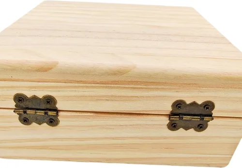 Vista 7 de Anktily Caja organizadora de almacenamiento de madera sin terminar con tapa, caja de madera sin pintar para recuerdos pequeños, joyas, estuche