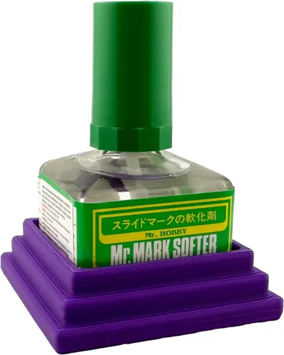 Vista 6 de Jeff Did It! Soporte cuadrado de cemento con pegamento para botella compatible con Mr Hobby cemento Setter Weathering y otras botellas cuadradas Mr