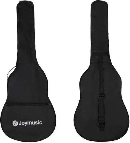 Vista 7 de Joymusic kit de guitarra acústica para principiantes de 38 pulgadas azul brillante, incluye estuche, correa con portapúas, afinador digital, juego