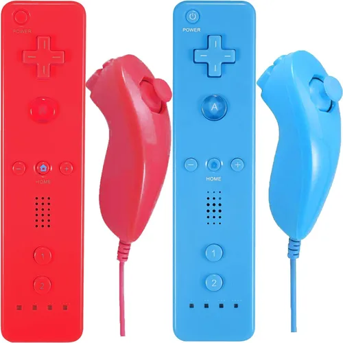 Vista 7 de Burcica Controller for Wii Remote and Nunchuck, Wireless Controllers Compatible with Wii/Wii U with Silicone Case and Wrist Strap (Black)