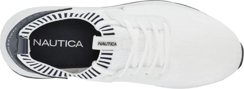 Vista 5 de Nautica Zapatillas deportivas para hombre, cómodas, informales, con cordones, a la moda, para caminar, pantalones deportivos ligeros