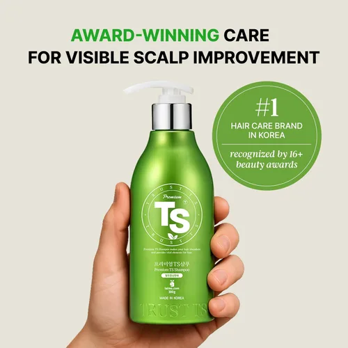 Vista 3 de Champú TS Premium 10.14 fl oz / 300g para prevención de pérdida de cabello, champú biotina antiadelgazamiento, champú coreano, rutina diaria natural