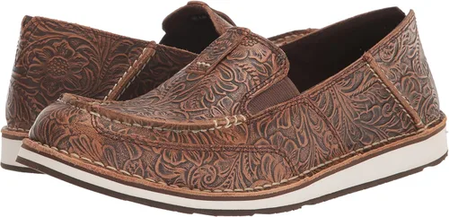 Vista 7 de ARIAT WMS Cruiser BRN - Zapato de barco en relieve floral para mujer