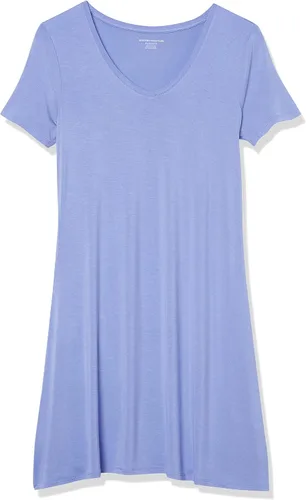 Vista 6 de Tienda Essentials Vestido de manga corta regular con cuello en V para mujer