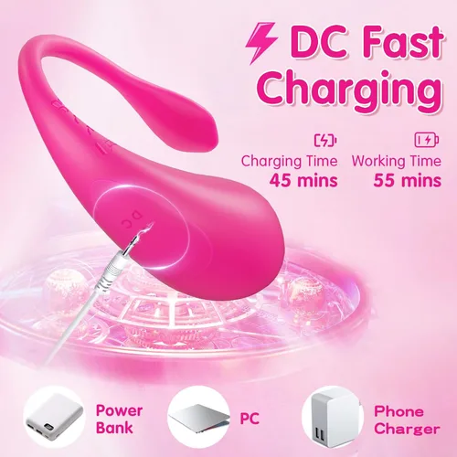 Vista 6 de Juguetes sexuales femeninos vibrador portátil – Juguetes para adultos, aplicación Bluetooth de larga distancia, control remoto, vibrador de punto G