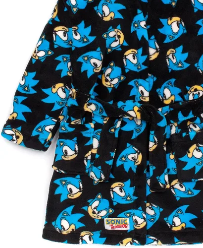 Vista 6 de Sonic The Hedgehog Bata de baño para niños Albornoz de personaje para niños y niñas Traje de pijama suave azul para jugadores