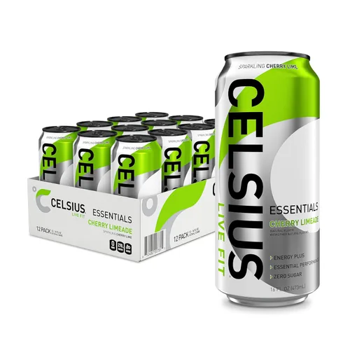 Vista 8 de CELSIUS ESSENTIALS™ Sparkling Blue Crush, bebida energética de rendimiento sin azúcar, 16 onzas líquidas (paquete de 12)