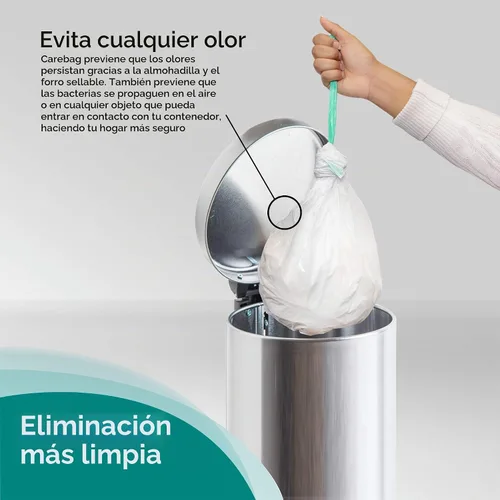 Vista 4 de Carebag - Forros para cómoda con almohadilla súper absorbente, 20 unidades, grado médico, se adapta a cualquier cubo de cómoda estándar para mesita