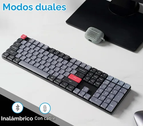 Vista 2 de Keychron K5 Pro QMK/VIA Teclado mecánico inalámbrico personalizado, diseño de tamaño completo intercambiable en caliente, 108 teclas programables