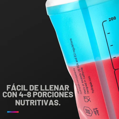 Vista 4 de HydraPak SoftFlask - Collapsible Nutrition Flask (150ml or 250ml) - BPA Free, Easy Open Cap, Foldable, Lightweight