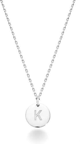 Vista 32 de Miabella Italian 925 Sterling Silver Initial Necklace Women Letter Pendant Plata esterlina