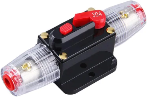 Vista 2 de 12V-24V DC 30A Car Audio Inline Disyuntor de reinicio de fusibles Inversor para Sistema de Interruptor Estéreo Protección 30 Amp