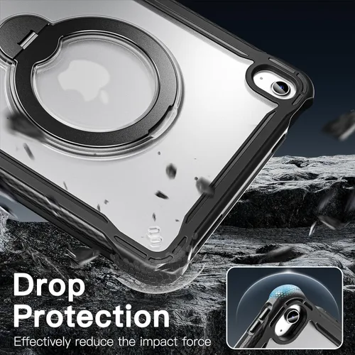 Vista 8 de Case for iPad A16 11th Generation 11-inch 2025 & iPad 10th Generation 10.9-inch 2022 with Screen Protector, 360° Rotating Kickstand Handle, Rugged