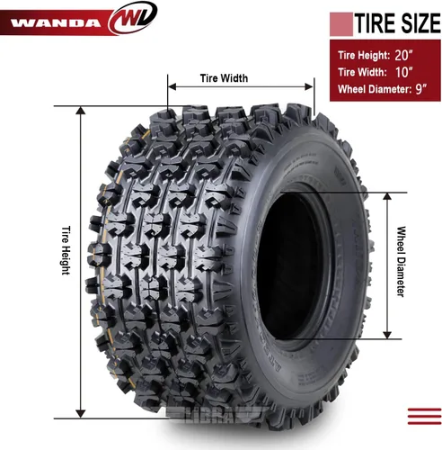 Vista 5 de WANDA 2 20x10-9 20x10x9 Cam Am DS450 650 BOMBARDIER 650 neumáticos traseros GNCC Racing