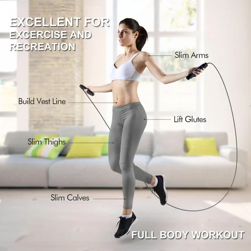 Vista 6 de Cuerda de saltar para entrenamiento, fitness, gimnasio en casa, hombres, mujeres y niños, salud, desde solo U, (varios colores)