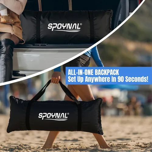 Vista 4 de SPOYNAL Red de voleibol portátil para patio trasero y playa, juego de voleibol al aire libre de 20 pies/32 pies con altura ajustable