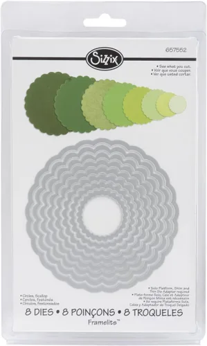 Vista 9 de Sizzix Framelits - Juego de 2 troqueles rectangulares, 10 unidades, color gris