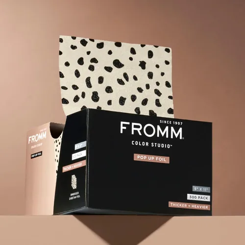 Vista 3 de Fromm Láminas emergentes en relieve con estampado de guepardo, papel de aluminio para resaltar el cabello, suministros de cosmetología, esenciales