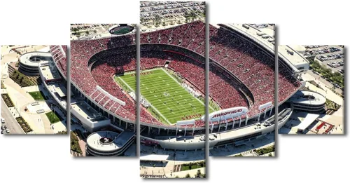 Vista 53 de Arte de pared en lienzo de estadio Allegiant, arte de pared para sala de estar, equipo de fútbol americano, pintura moderna de Nevada Las Vegas