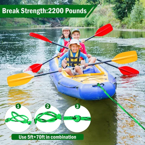 Vista 6 de Cuerda de remolque de esquí acuático Wakeboard para lancha de deportes acuáticos con mango de EVA