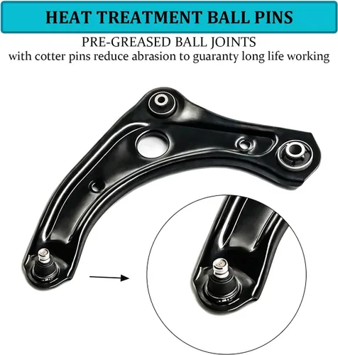 Vista 3 de Brazo de control inferior delantero y rótula compatibles con Nissan Versa/Versa Sedan/Versa Note 2012-2017
