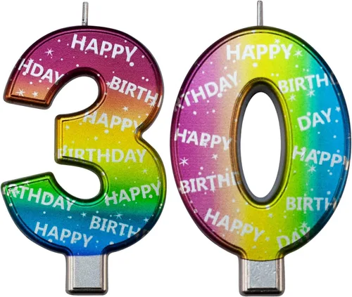 Vista 309 de DERVENTA Vela Grande de Cumpleaños Número 3D Verde Luminoso de 3.7 Pulgadas Celebración de Fiesta Aniversario Decoración Adorno para Pastel 1 Pieza