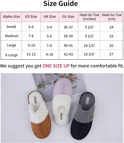 Vista 6 de IRISMON Pantuflas de gamuza sintética para mujer, cómodas pantuflas de piel cálida con espuma viscoelástica, antideslizantes, transpirables