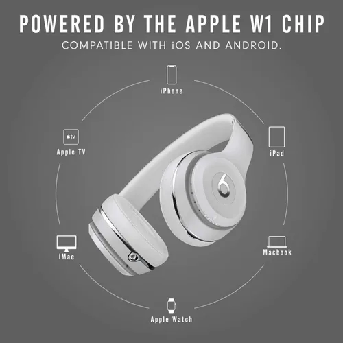 Vista 3 de Auriculares inalámbricos on-ear Beats Solo3 - Chip de auriculares Apple W1, Bluetooth clase 1, 40 horas de tiempo de escucha, micrófono incorporado