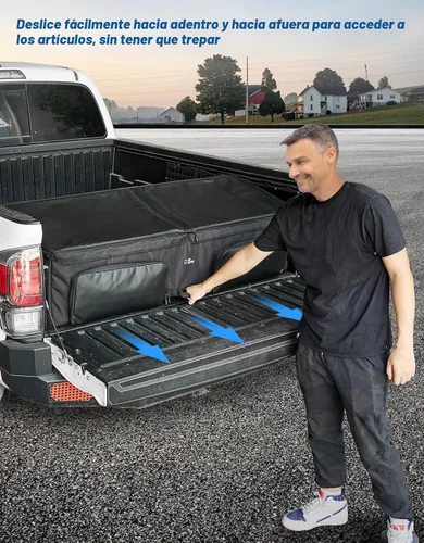 Vista 5 de JOYTUTUS Organizador de Caja de Carga para Camioneta, Bolsa de Carga para Caja de Camión, Organizador de Almacenamiento Transportador Accesorios