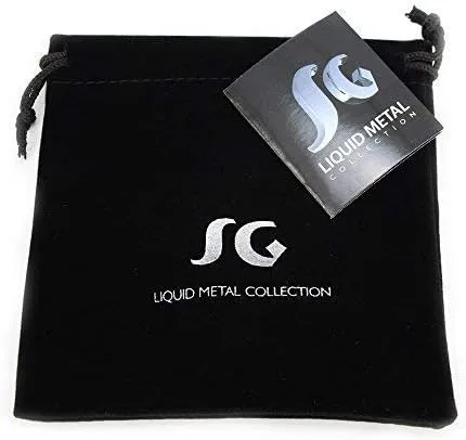 Vista 4 de Metal líquido por Sergio Gutiérrez SG 3 tamaños Pulsera-SG bolsa incluida.Cromado B79-N