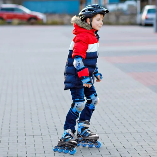 Vista 2 de PAPAISON Patines en línea ajustables para niños, patines para niños de 4 a 16 años, patines en línea para niñas de 5 a 8 años y de 8 a 12 años