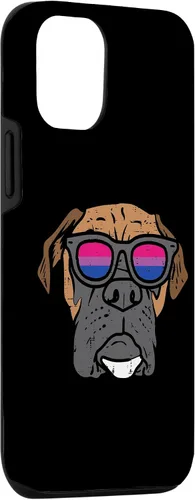 Vista 3 de Funda para iPhone 14 Boxer Dog LGBTQ Bisexual Flag Gay Pride Ally Bi Dog Lover
