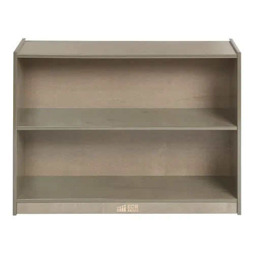 Vista 10 de ECR4Kids Gabinete de almacenamiento móvil de 2 estantes, muebles de aula, lavado gris