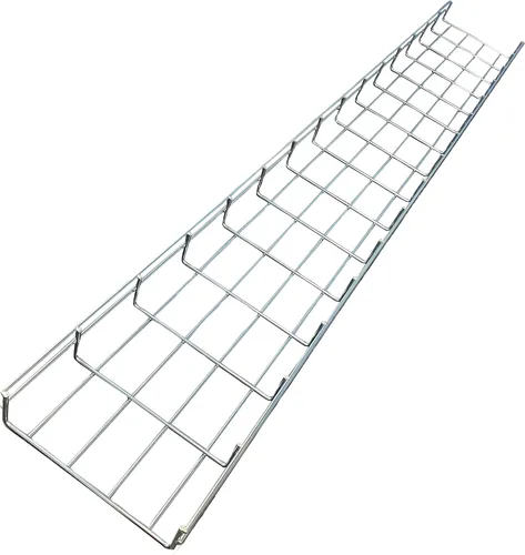 Vista 19 de Kable Kontrol Soporte de piso lateral de 2 pulgadas – Soporte de bandeja de cable de malla de alambre – Bandeja de malla de alambre Cesta de cables